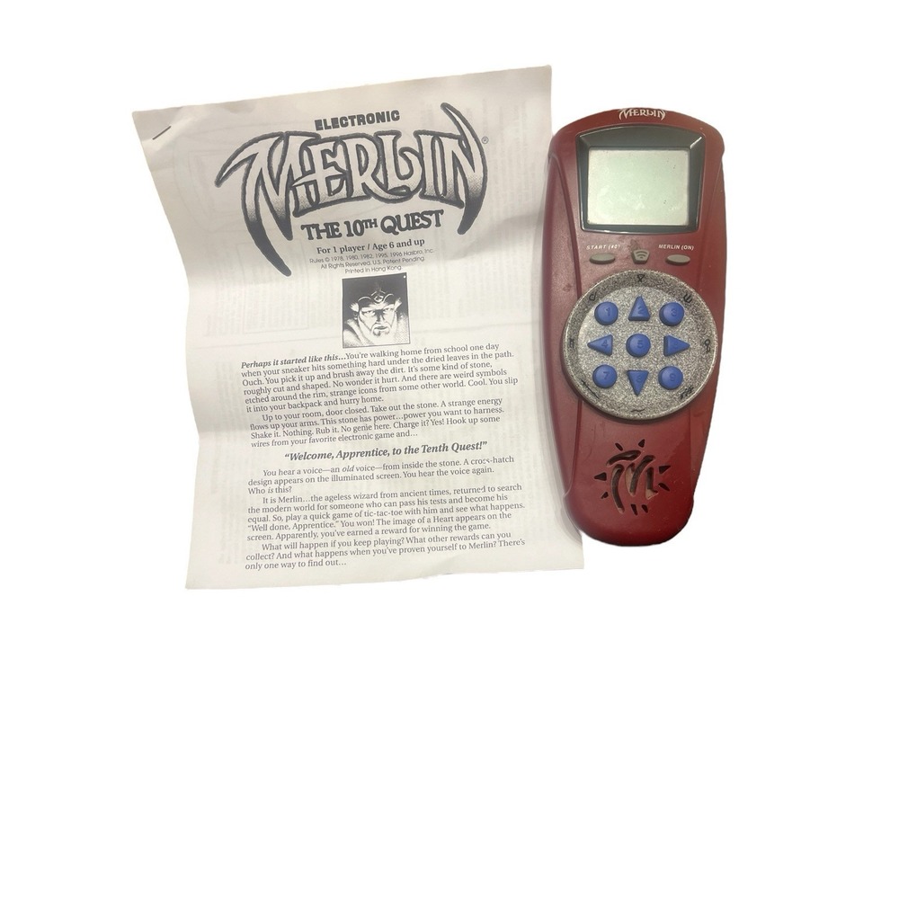 Merlin The 10th Quest Handheld Electronic Game With Instructions Vintage 1995